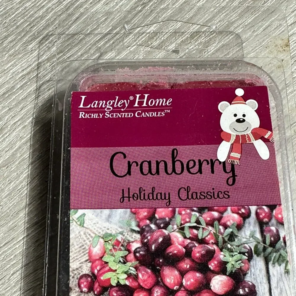 Langley Home Richly Scented Candles Fragrance Melts Cranberry Holiday Classics